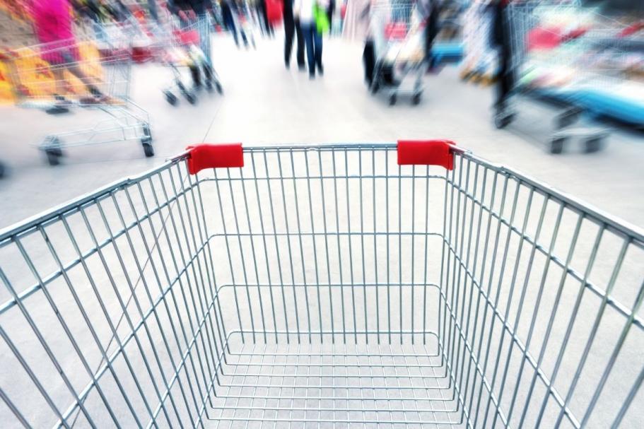 Photo of an empty shopping trolley