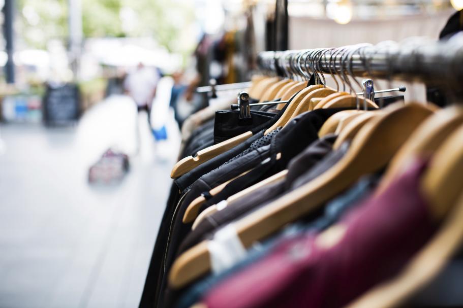 A rack of clothes