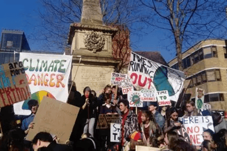 Climate strikes in Oxford city centre